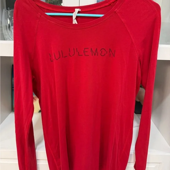 Lululemon Emerald Long Sleeve shirt in dark red SZ 8 - Picture 1 of 4